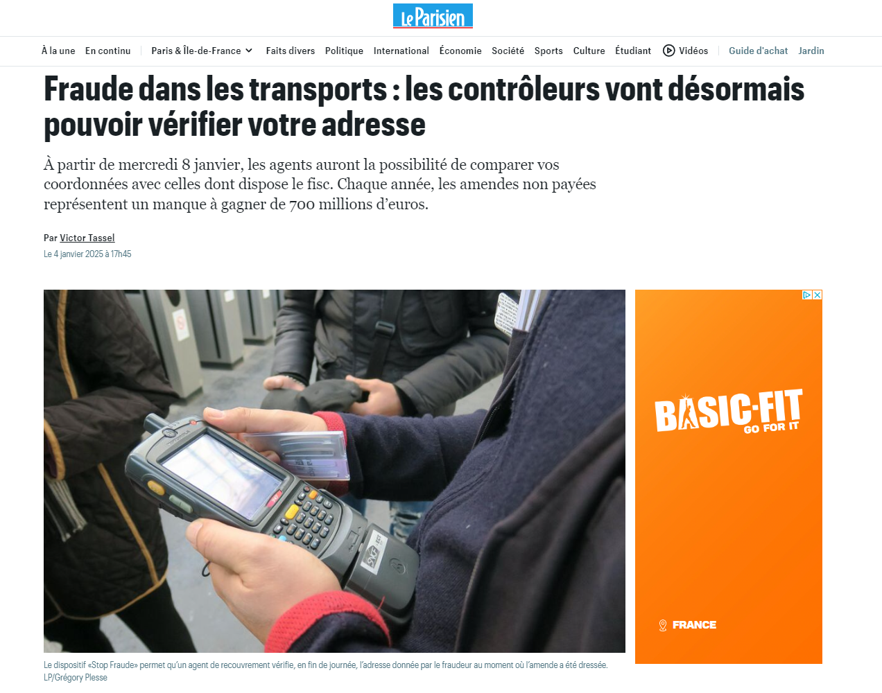 Les contrôleurs RATP peuvent vérifier votre adresse en comparant vos ...