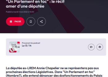La députée ex-LREM Annie Chapelier explique comment le parlement a été totalement infiltré par les lobbys et les cabinets privés !