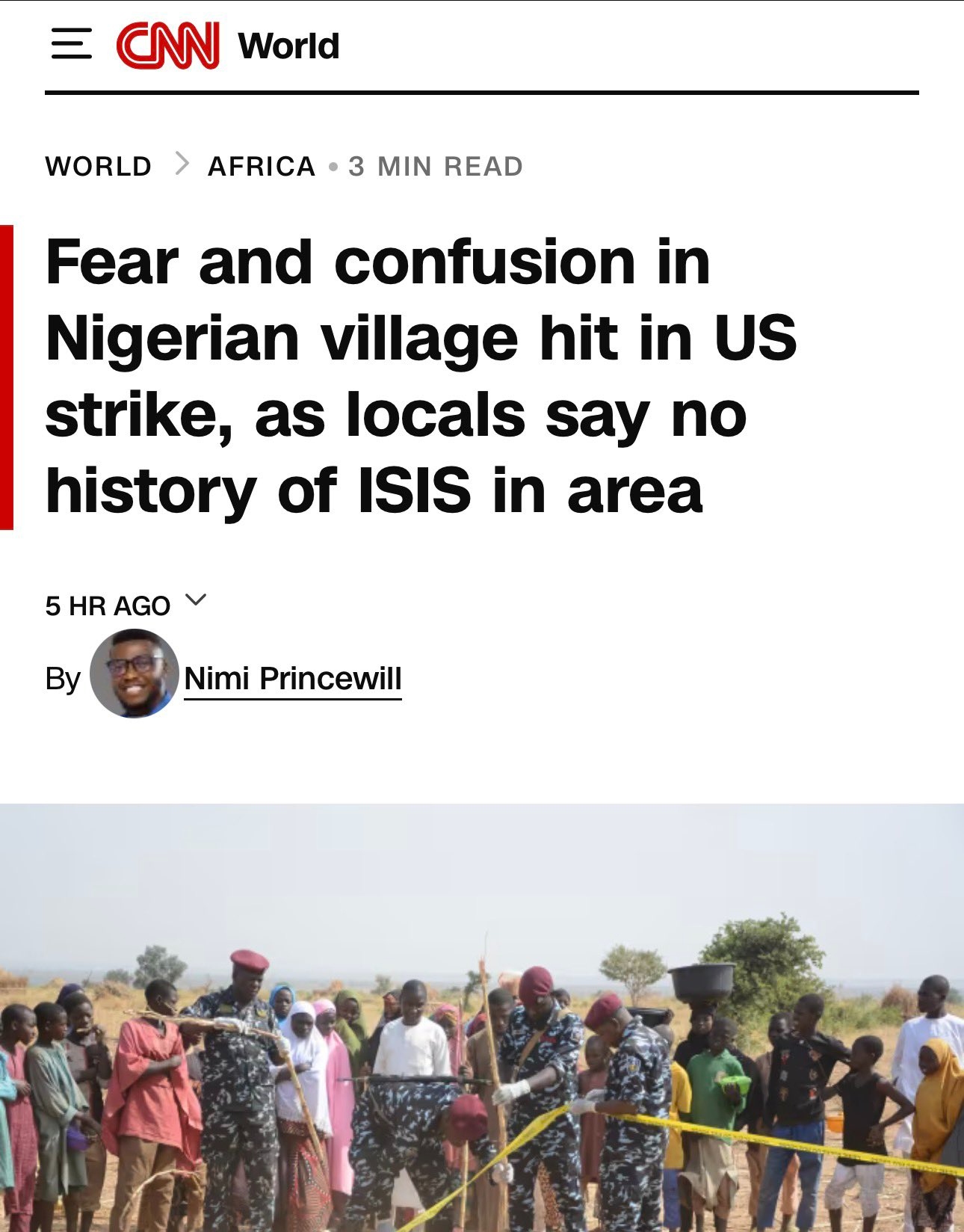 Frappes américaines au Nigeria : un village pacifique visé par erreur à Noël 2025