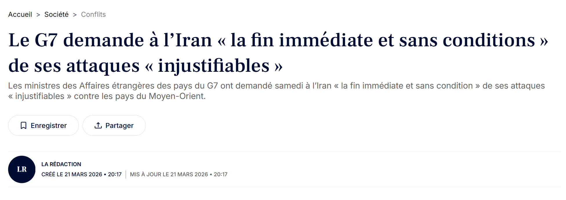 Comique : les tocards du G7 demandent à la nation agressée, l’Iran, de ne pas se défendre !
