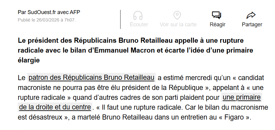 Bruno Retailleau accuse le macronisme d’échec : l’hypocrisie d’un ancien ministre de macron qui ignore la honte