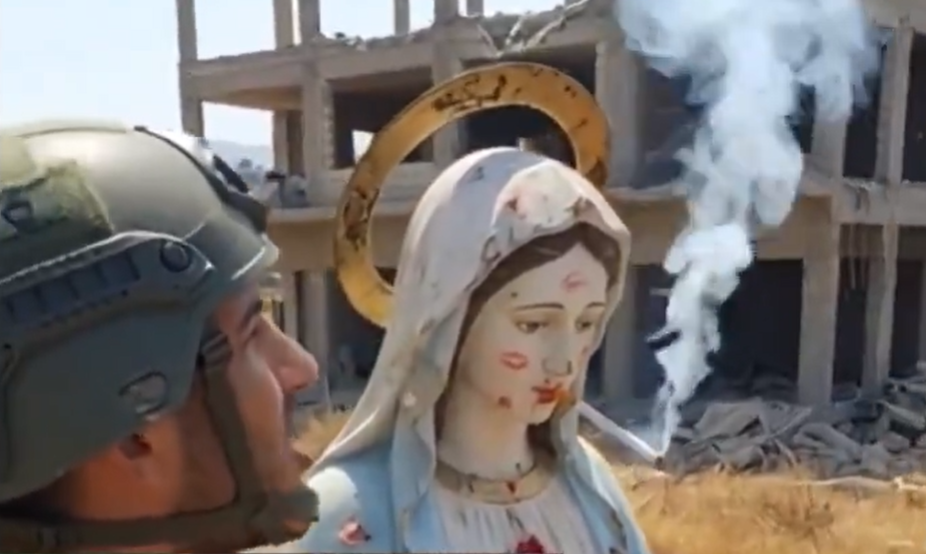 Énième blasphème israélien contre la Vierge Marie par un soldat de Tsahal